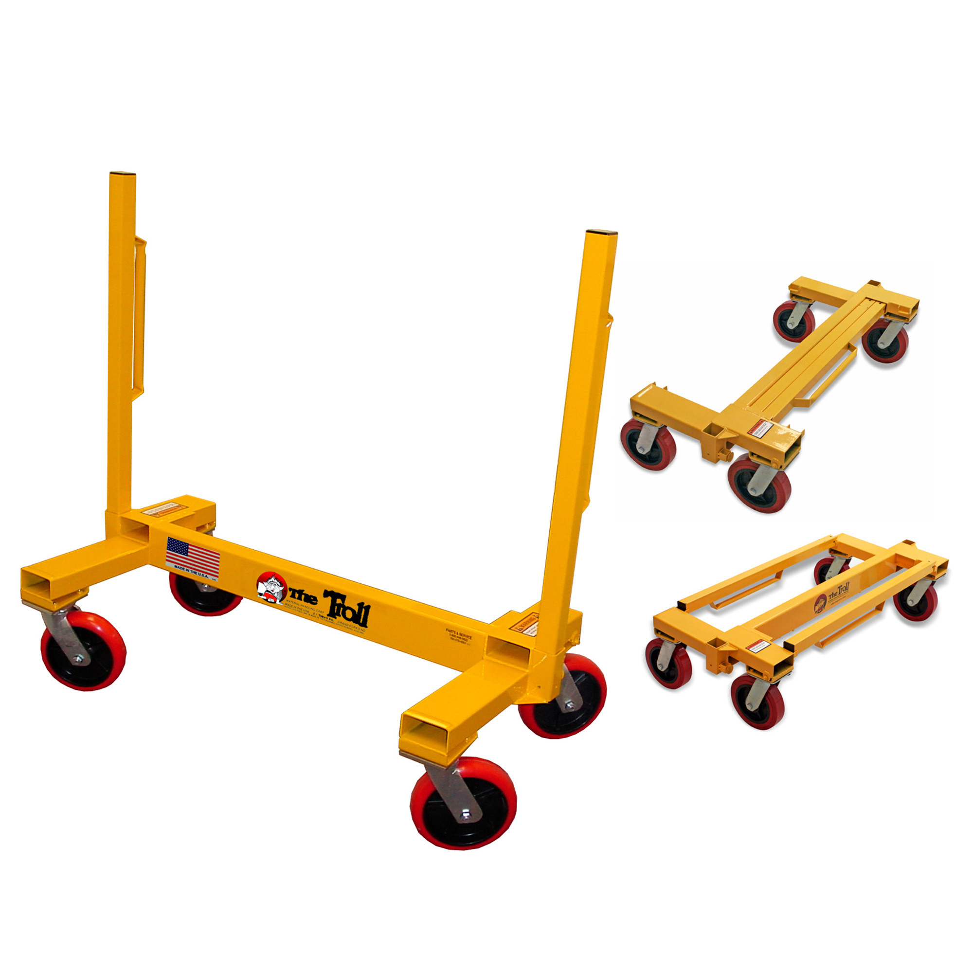 Troll Material Handling Cart, 4,000-Lb. Capacity, 48in.L x 22in.W x 44in.H, Model# 1361